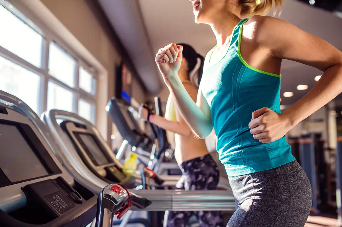 young women using treadmills, cardio exercise equipment - Collinsville, IL - Bethalto, IL