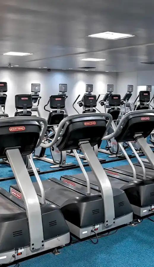 Leisure World Health Club Collinsville Illinois location - Cardio equipment, treadmills