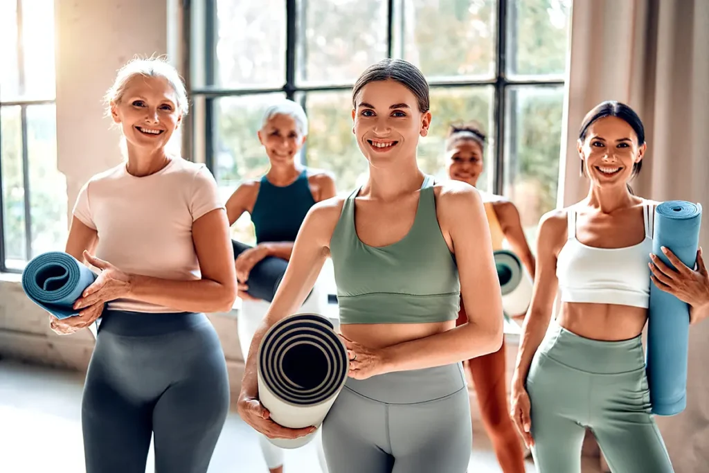 Diverse group of friends preparing for work out - Collinsville Illinois - Bethalto Illinois