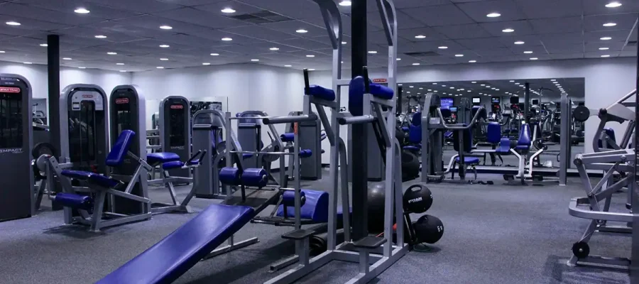 Leisure World Health Club Collinsville Illinois location Nautilus strength training equipment room